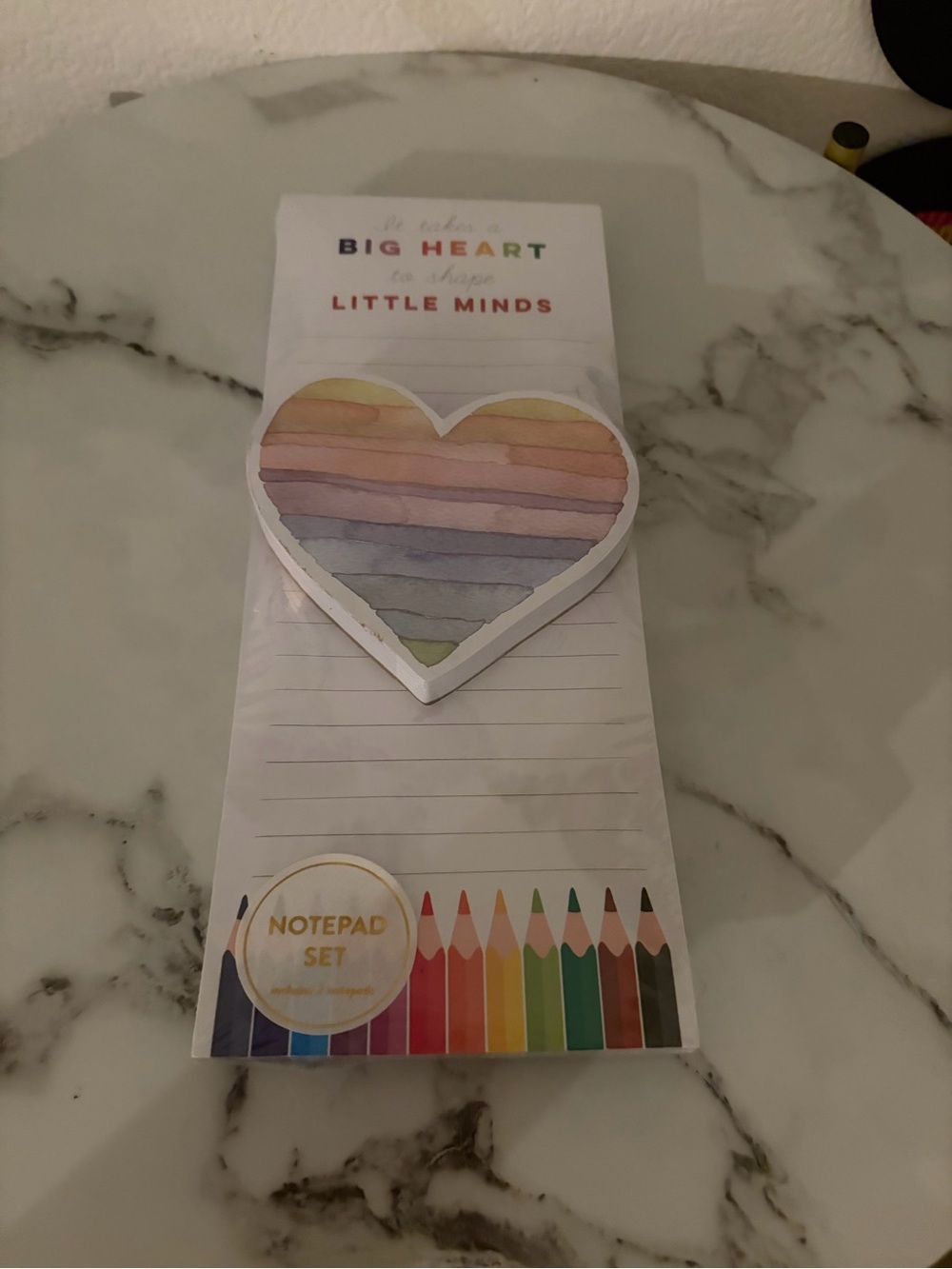 Rainbow Heart Notepad Set - Kids Accessories
